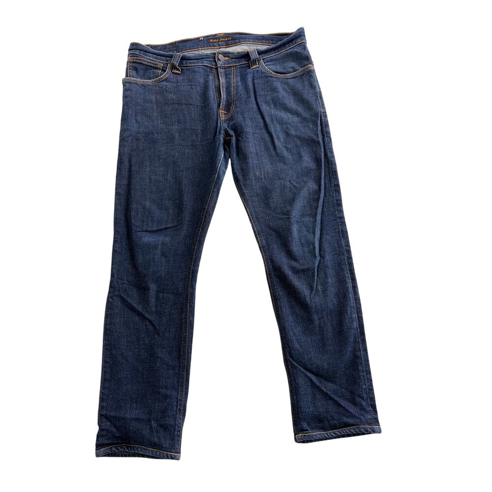 Nudie Jeans Thin Finn Dry Twill Mens Size 36x34 (Actual 35x27) Organic Cotton